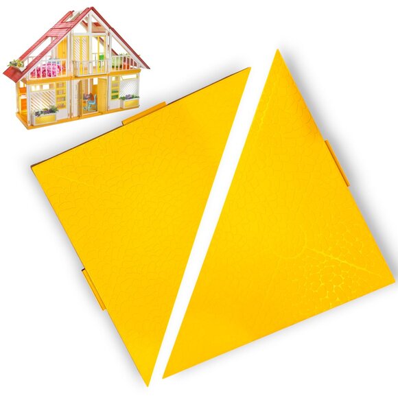1978 Barbie A-Frame Dollhouse Left & Right Patio Floor Triangle Replacement - Picture 1 of 6